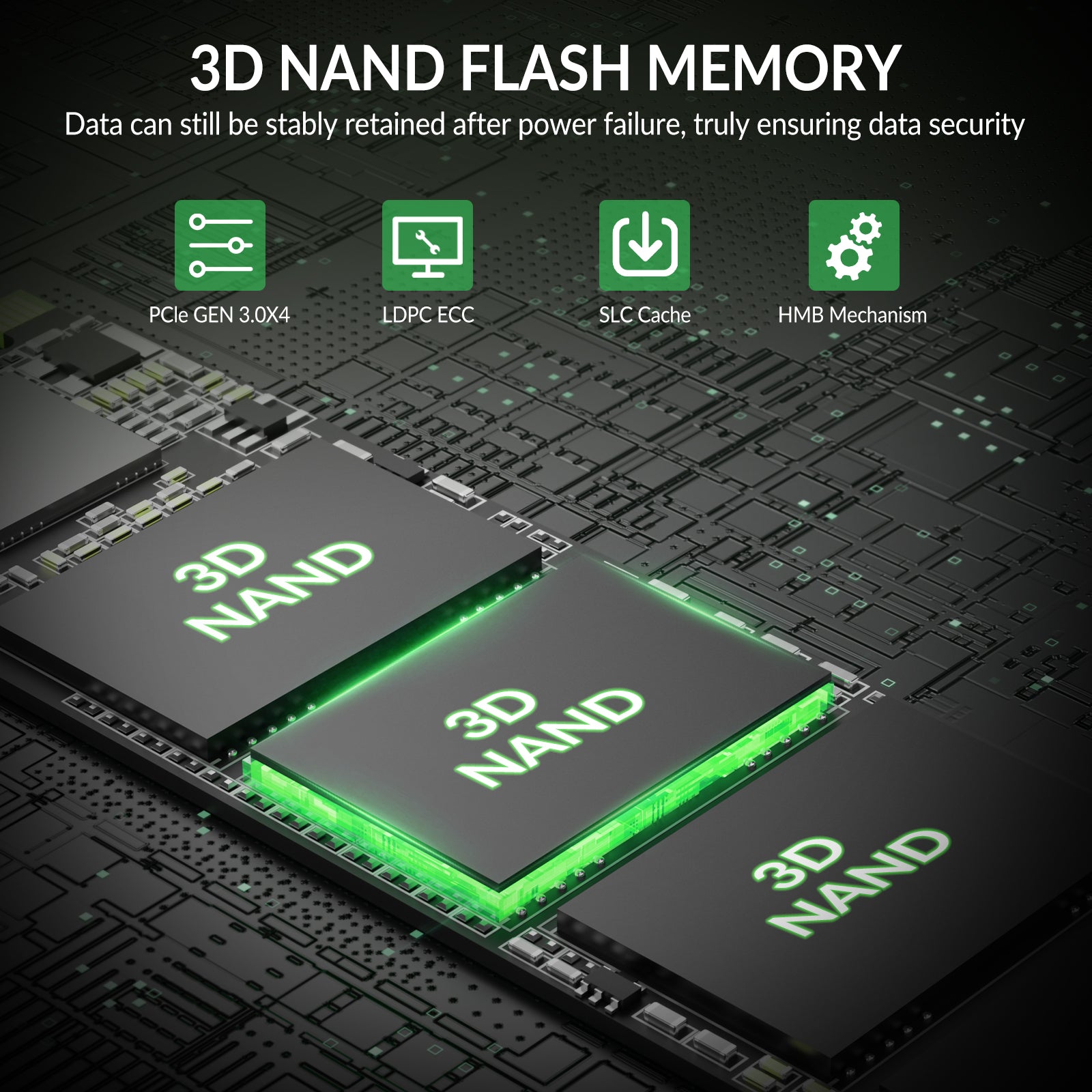 GiGimundo G3500 256GB NVMe SSD – M.2 PCIe 3.0 X4, Leessnelheid 2500MB/s, Schrijfsnelheid 1800MB/s, Ideaal Voor Gaming En Videobewerking