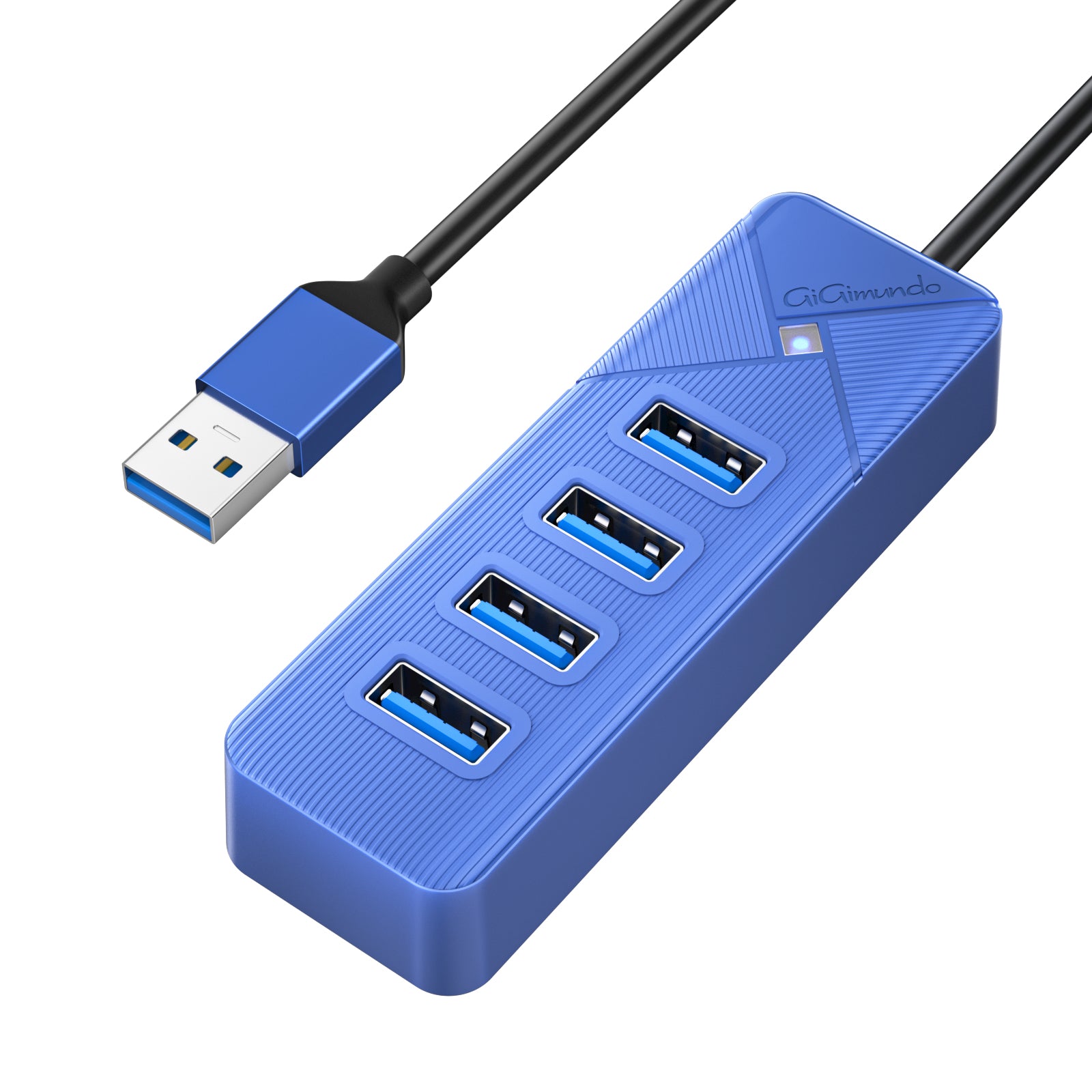 GiGimundo 4-Port USB Hub 3.0 for Laptop, 5Gbps USB Multiport Adapter