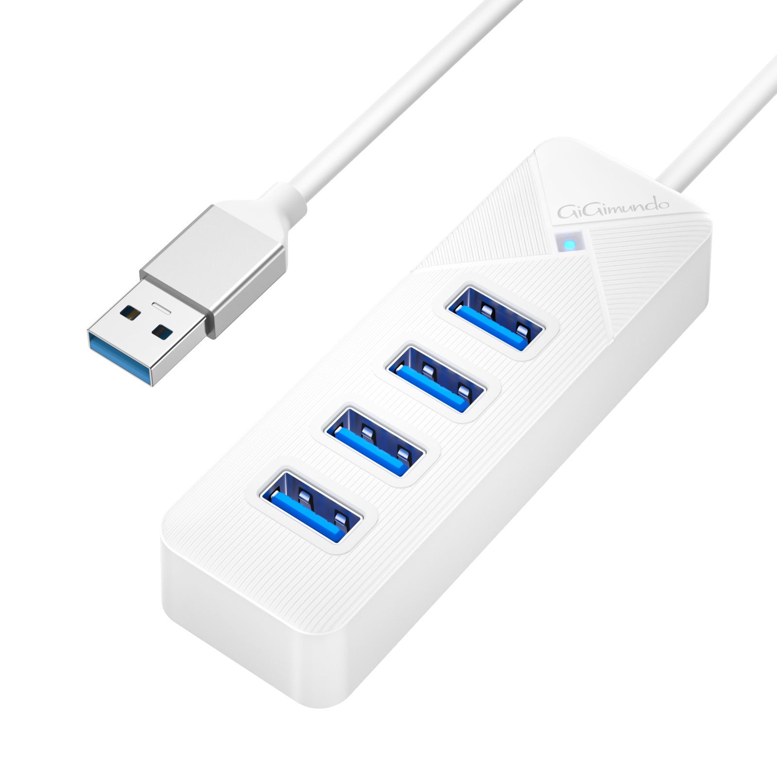 GiGimundo 4-Port USB Hub 3.0 for Laptop, 5Gbps USB Multiport Adapter