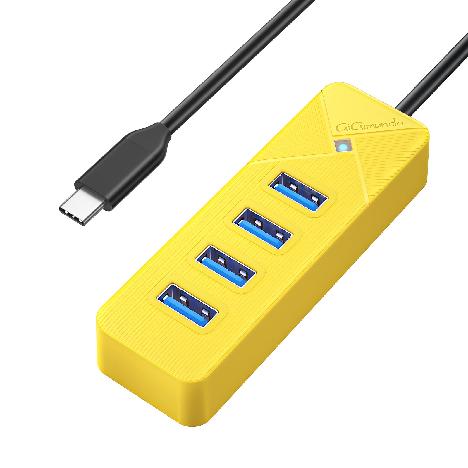 GiGimundo 4-Port USB Hub 3.0 for Laptop, 5Gbps USB Multiport Adapter