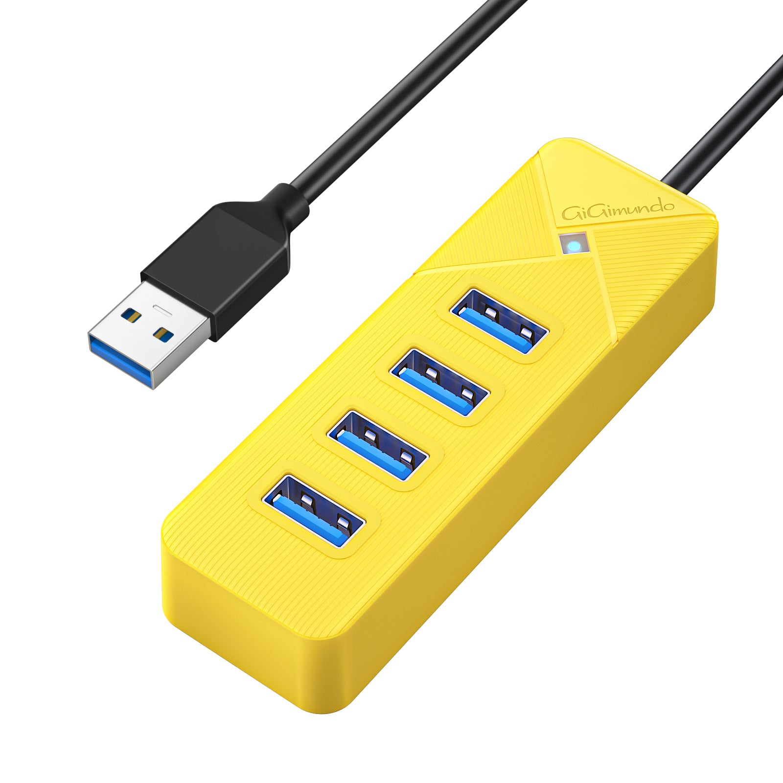 GiGimundo 4-Port USB Hub 3.0 for Laptop, 5Gbps USB Multiport Adapter