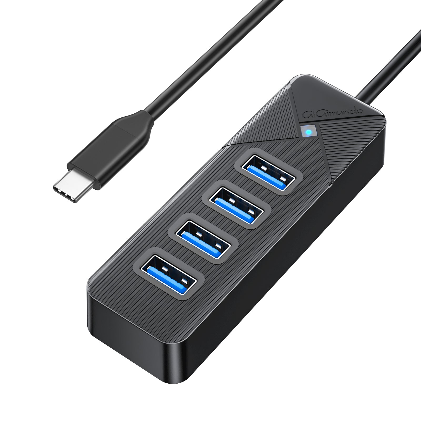 GiGimundo 4-Port USB Hub 3.0 for Laptop, 5Gbps USB Multiport Adapter
