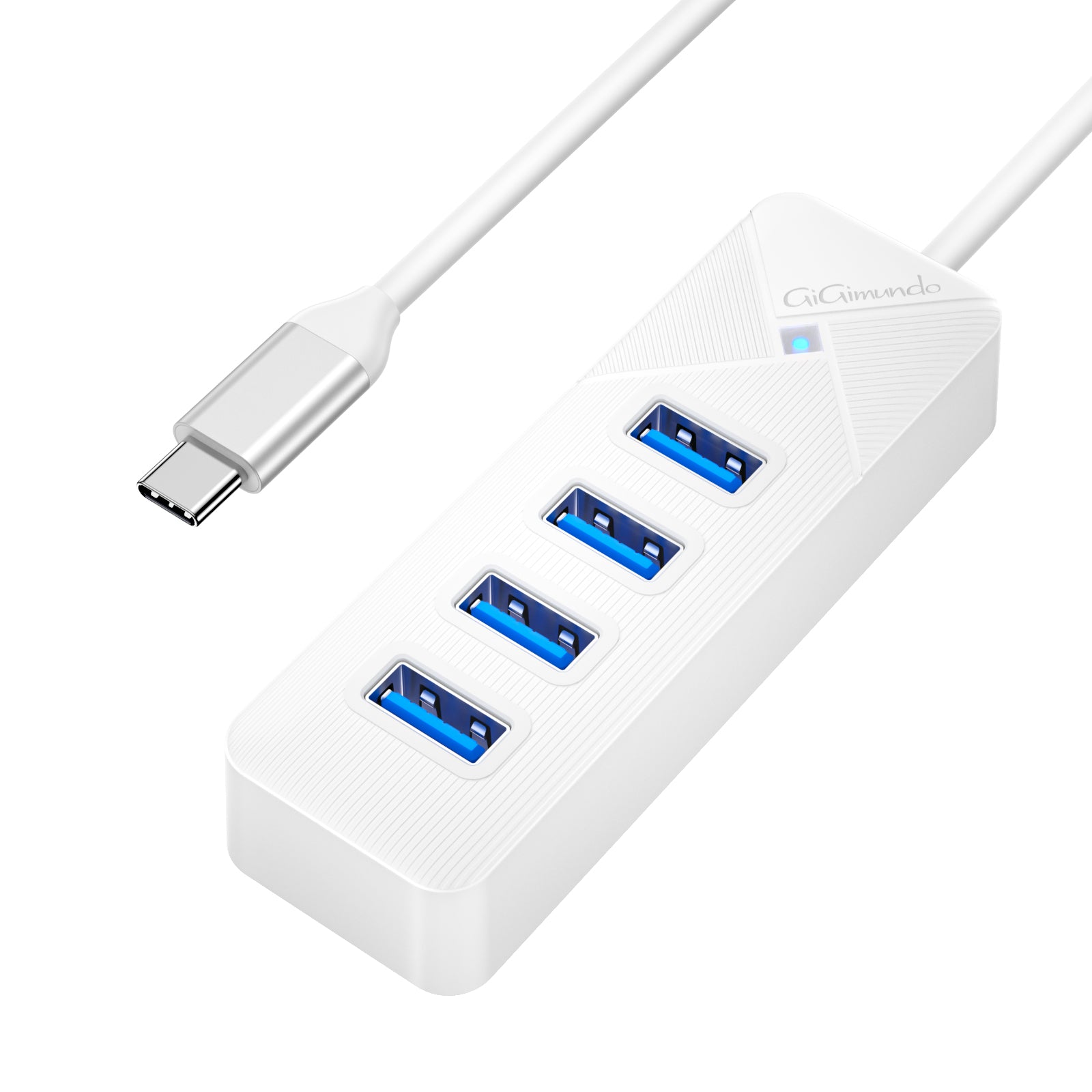 GiGimundo 4-Port USB Hub 3.0 for Laptop, 5Gbps USB Multiport Adapter