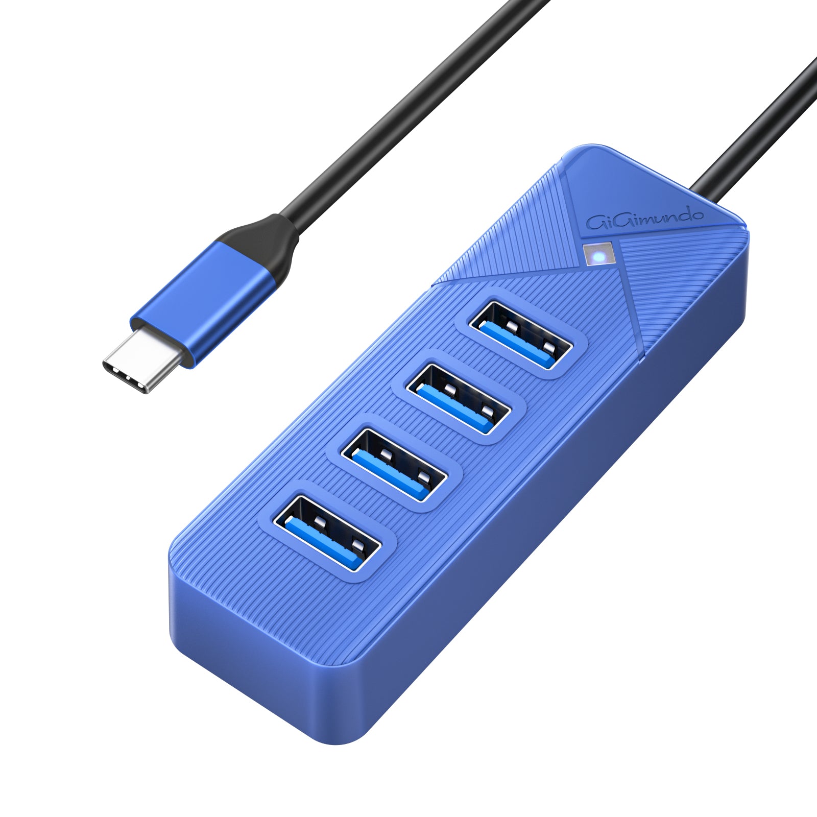 GiGimundo 4-Port USB Hub 3.0 for Laptop, 5Gbps USB Multiport Adapter